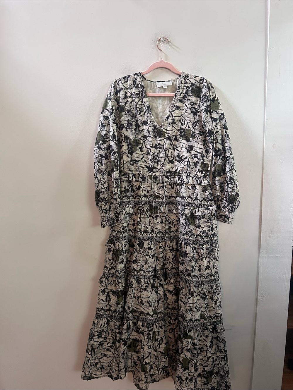 Caroline constas paisley floral maxi dress XS